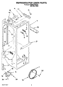 REFRIGERATOR LINER PARTS Diagram and Parts List for KSRB25FTBX00  KitchenAid Refrigerator