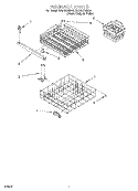DISHRACK Diagram and Parts List for DU840CWDB4  Whirlpool Dishwasher