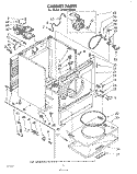 CABINET Diagram and Parts List for LG5801XMW0  Whirlpool Dryer