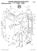 CABINET LINER AND DOOR PARTS Diagram and Parts List for KUIS15PRHW4  KitchenAid Ice Maker