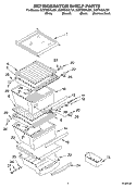 REFRIGERATOR SHELF PARTS Diagram and Parts List for GC5THGXLB01  Whirlpool Refrigerator