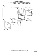 DOOR PARTS Diagram and Parts List for GH6178XPB1  Whirlpool Microwave