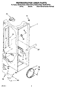 REFRIGERATOR LINER PARTS Diagram and Parts List for GS5NHAXSY00  Whirlpool Refrigerator