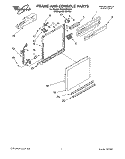 FRAME AND CONSOLE Diagram and Parts List for DU925QWDQ3  Whirlpool Dishwasher