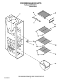 FREEZER LINER PARTS Diagram and Parts List for ED5PVEXWS12  Whirlpool Refrigerator