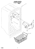 LINER PARTS Diagram and Parts List for EV200FXMQ00  Whirlpool Freezer