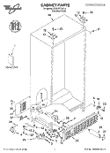 CABINET, LITERATURE Diagram and Parts List for GD25SSFCHS10  Whirlpool Refrigerator
