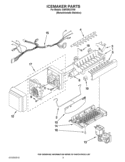 ICEMAKER PARTS Diagram and Parts List for GI6FDRXXY09  Whirlpool Refrigerator