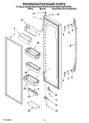 REFRIGERATOR DOOR PARTS Diagram and Parts List for GC5NHAXSY03  Whirlpool Refrigerator