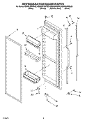 REFRIGERATOR DOOR PARTS Diagram and Parts List for KSRD22FKBL03  KitchenAid Refrigerator