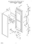 REFRIGERATOR DOOR Diagram and Parts List for 4YED25DQDN02  Whirlpool Refrigerator