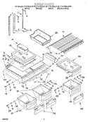 SHELF Diagram and Parts List for KTRC22MJWH00  KitchenAid Refrigerator