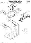 TOP AND CABINET PARTS Diagram and Parts List for KAWS750LQ0  KitchenAid Washer