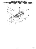 WATER DISPENSER PARTS, OPTIONAL PARTS Diagram and Parts List for KTRA22EMWH00  KitchenAid Refrigerator