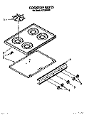 COOKTOP Diagram and Parts List for FGP320VW0  Roper Range