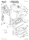 Part Location Diagram of 279891 Whirlpool Front Panel - Bisque