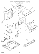 AIRFLOW AND CONTROL Diagram and Parts List for CAR8WRK0  Whirlpool Air Conditioner