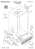 CABINET, LITERATURE Diagram and Parts List for KSRS25FGSS13  KitchenAid Refrigerator