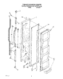 FREEZER DOOR Diagram and Parts List for KSRC22KXAL00  KitchenAid Refrigerator