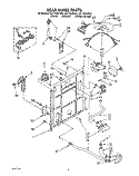 Part Location Diagram of 64162 Whirlpool RETAINER, CROSSOVER HOSE TO PANEL (2)
