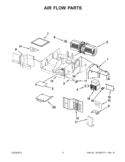 AIR FLOW PARTS Diagram and Parts List for WMH31017AW1  Whirlpool Microwave
