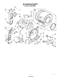 BULKHEAD Diagram and Parts List for 3LG5701XSW0  Whirlpool Dryer