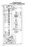 GEARCASE Diagram and Parts List for CA1752XWN0  Whirlpool Washer