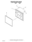 FREEZER DOOR PARTS Diagram and Parts List for KBFS25EWWH7  KitchenAid Refrigerator
