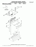 DOOR AND PANEL PARTS Diagram and Parts List for KUDE48FXBL0  KitchenAid Dishwasher