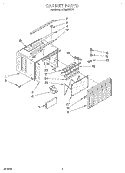 CABINET Diagram and Parts List for ACM492XF0  Whirlpool Air Conditioner