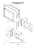 DOOR AND LATCH Diagram and Parts List for RM278PXL0  Whirlpool Microwave Oven Combo
