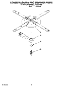 LOWER WASHARM AND STRAINER PARTS, OPTIONAL PARTS (NOT INCLUDED) Diagram and Parts List for KUDC03ITBS3  KitchenAid Dishwasher