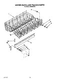 UPPER RACK AND TRACK Diagram and Parts List for KUDB23HY0  KitchenAid Dishwasher