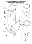 OUTER COVER & INSULATION PARTS Diagram and Parts List for KHWL160PCR0  KitchenAid Miscellaneous