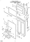 DOOR Diagram and Parts List for ET18HPXDN00  Whirlpool Refrigerator
