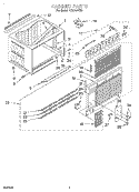 CABINET Diagram and Parts List for ACQ254XH0  Whirlpool Air Conditioner