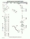 MOTOR AND ICE CONTAINER PARTS Diagram and Parts List for GC3SHAXVA03  Whirlpool Refrigerator