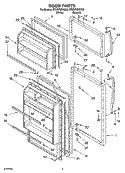 DOOR PARTS Diagram and Parts List for ET8BPMXKT02  Whirlpool Refrigerator