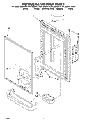 REFRIGERATOR DOOR PARTS Diagram and Parts List for GB2SHTXTB01  Whirlpool Refrigerator