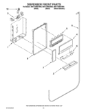 DISPENSER FRONT PARTS Diagram and Parts List for WRT779REYM00  Whirlpool Refrigerator