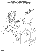 Part Location Diagram of 2318947B Whirlpool Front Cover Assembly (Includes