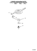 LOWER WASHARM PARTS Diagram and Parts List for GU3600XTSY2  Whirlpool Dishwasher