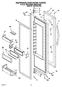 REFRIGERATOR DOOR PARTS Diagram and Parts List for KSSV42FMS02  KitchenAid Refrigerator