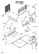 UNIT PARTS Diagram and Parts List for ET1MTEXMQ01  Whirlpool Refrigerator