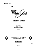 SECTION Diagram and Parts List for LE3000XMW2  Whirlpool Dryer