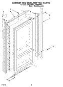 CABINET AND BREAKER TRIM PARTS Diagram and Parts List for KBRS36FMX01  KitchenAid Refrigerator
