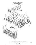 LOWER RACK Diagram and Parts List for 4KUDA220T3  KitchenAid Dishwasher