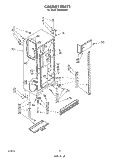 CABINET Diagram and Parts List for GSIW36WH1  Roper Refrigerator