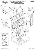 TOP AND CONSOLE, LIT/OPTIONAL Diagram and Parts List for LGC7858AZ0  Whirlpool Dryer