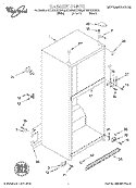 CABINET Diagram and Parts List for GT22DMXGN00  Whirlpool Refrigerator